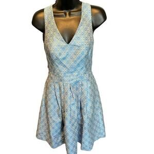 Banana Republic Floral Jacquard Sleeveless Fit and Flare Dress Sz 0